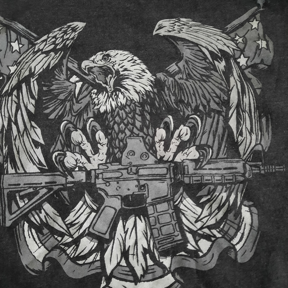 This We'll Defend, Grunt Style Tag, Men's Gray T-Shirt Size L - Picture 5 of 8